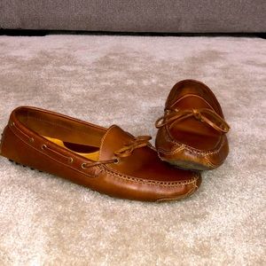 Cole Haan size 10.5 D Brown leather loafers with rubber studded sole.